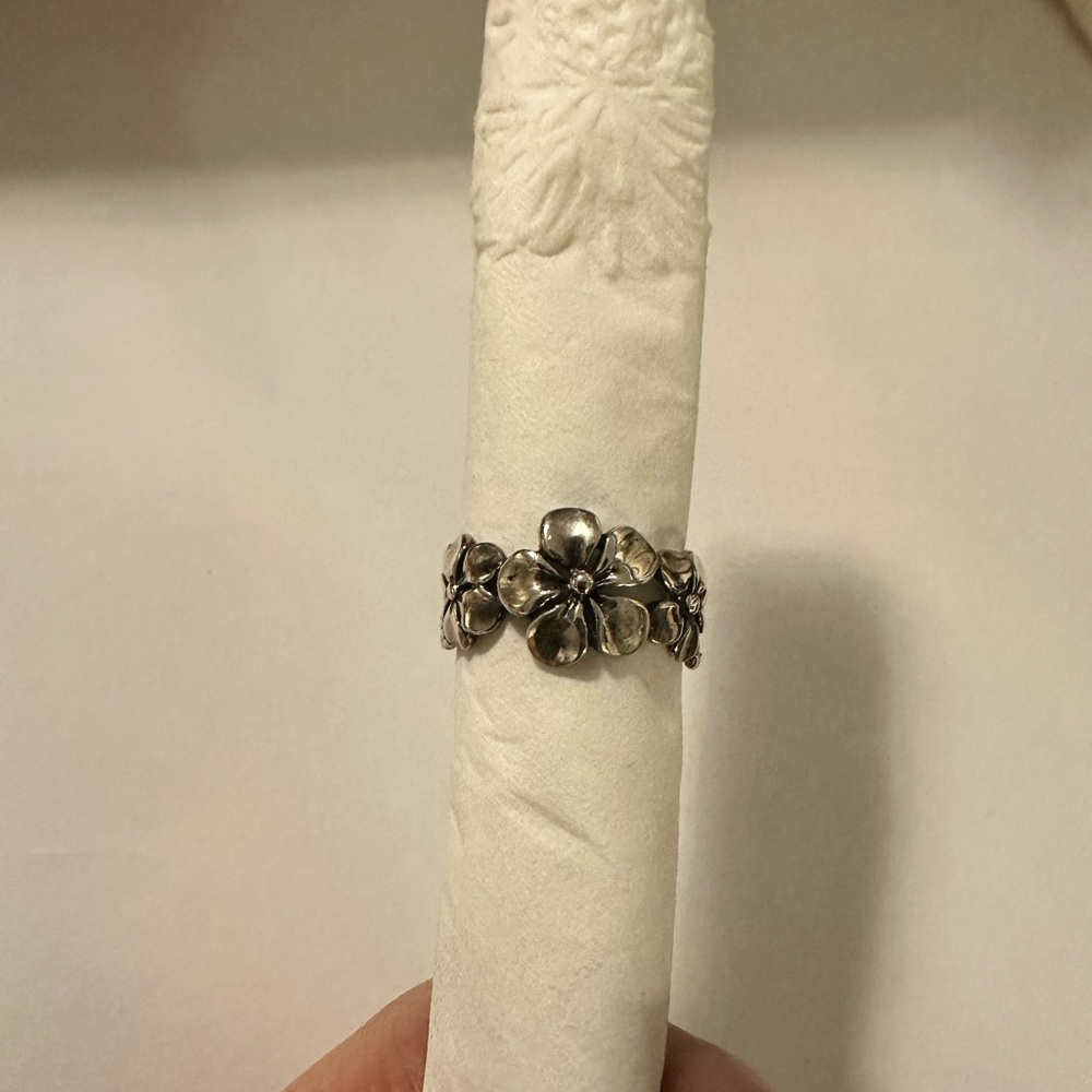 Floral Silver Ring